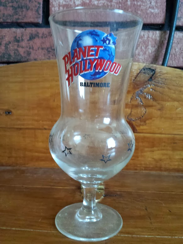 Planet Hollywood hurricane glass
